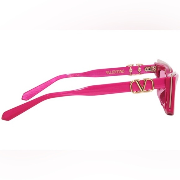 VALENTINO GARAVANI EYEWEAR V Logo Goldcut Cat Eye Sunglasses Pink Fuchsia main image 5